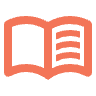 Book or Library Icon | Orange