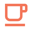 Cafe or Coffee Cup Icon | Apricot