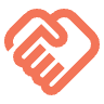 Handshake Icon | Orange