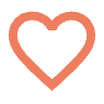 Heart or Favourite Icon | Apricot