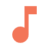 Music Note Icon | Orange