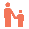 Person & Child Icon | Orange