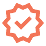 Verified, Tick Icon | Orange