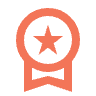 Workspace Premium Icon | Orange